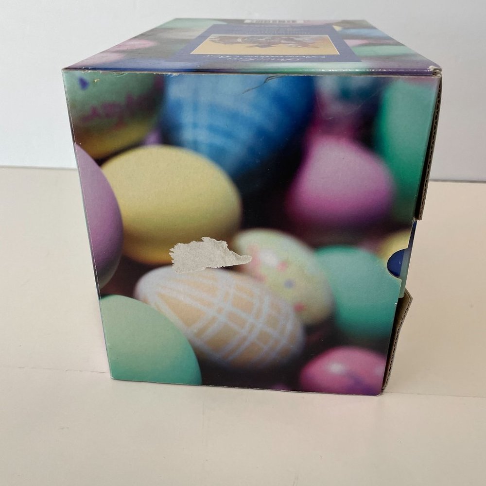 CWC Porcelain Box Easter Bunnies Tree Stump Hinged Keepsake Hand Painted Decor - Picture 10 of 16